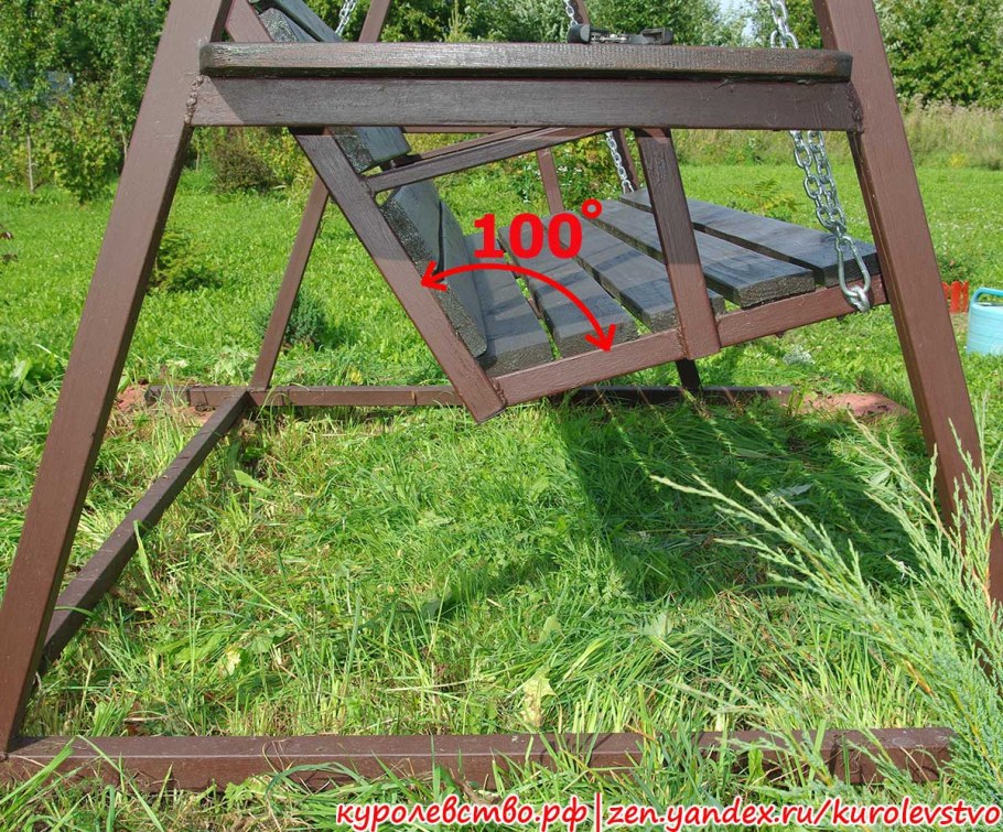 Садовые качели из дерева чертежи с размерами