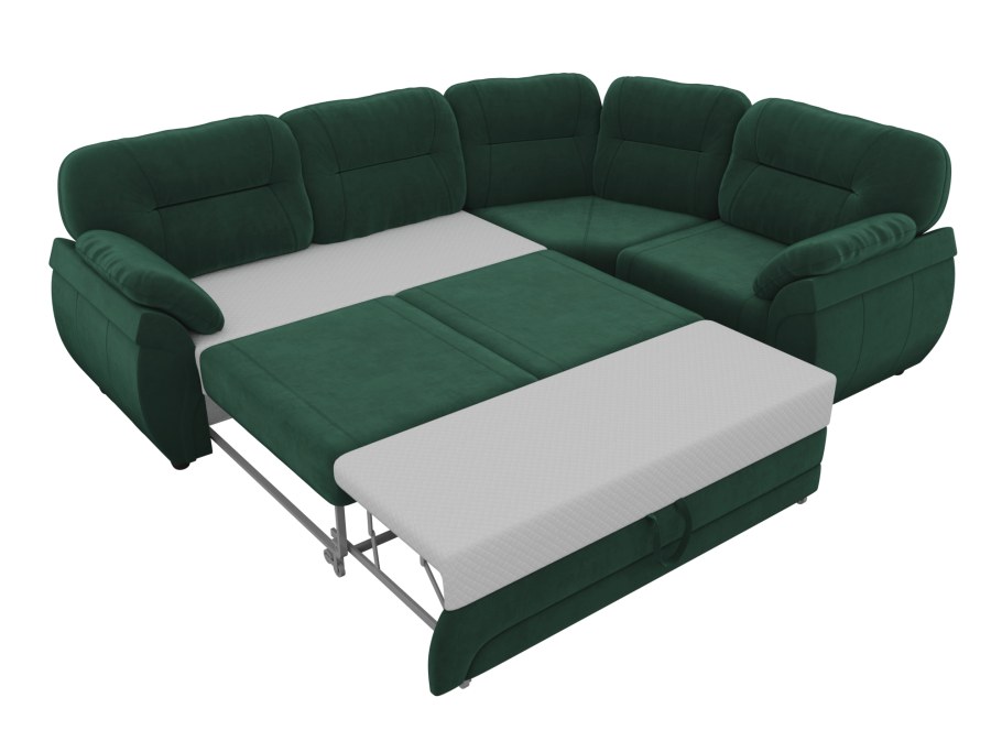 Диван-кровать Лоретт (01) велюр зелёный