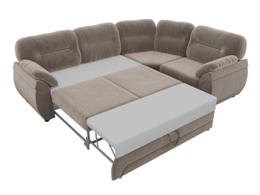 Диван угловой Бруклин черный матовый