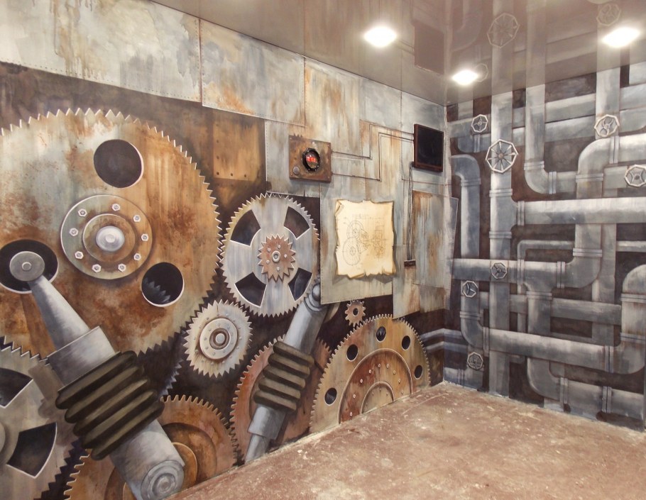 Стена в стиле стимпанк