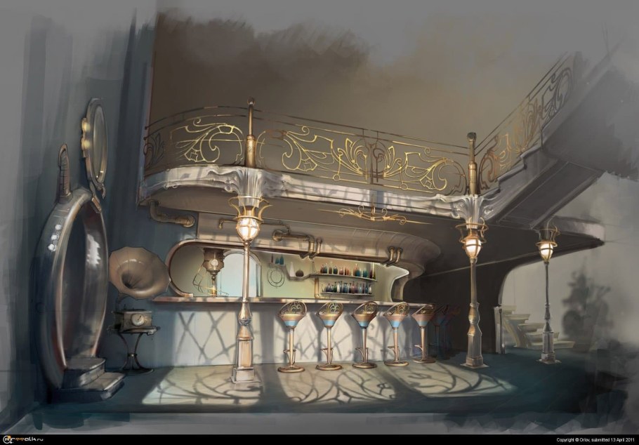 Интерьер в стиле стимпанк арт