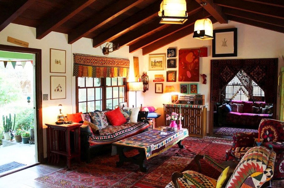 Дом в стиле бохо внутри
