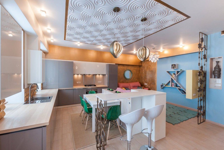 Реечный потолок французский