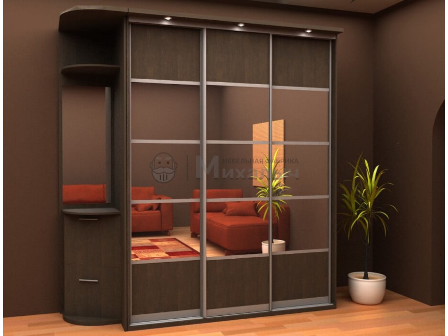 Шкаф купе ширина 2500 высота 2100 глубина 600