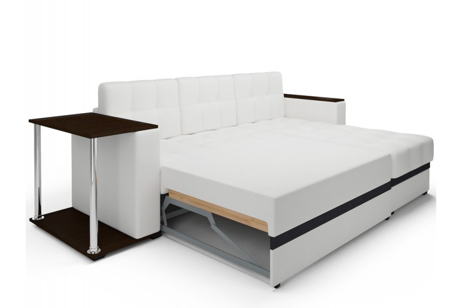 Диван Атлант белый экокожа