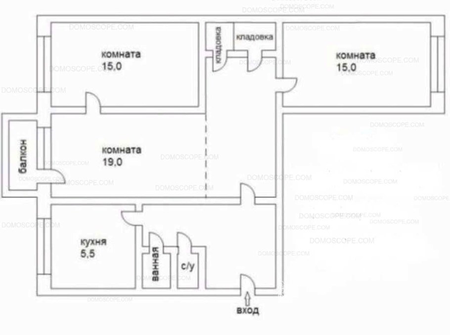 Хрущевка объединение квартир планировка