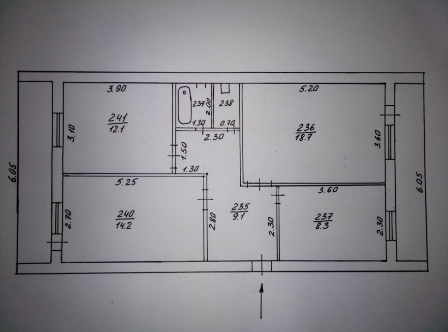 Перепланировка трехкомнатной квартиры в панельном доме 9 этажей 1972