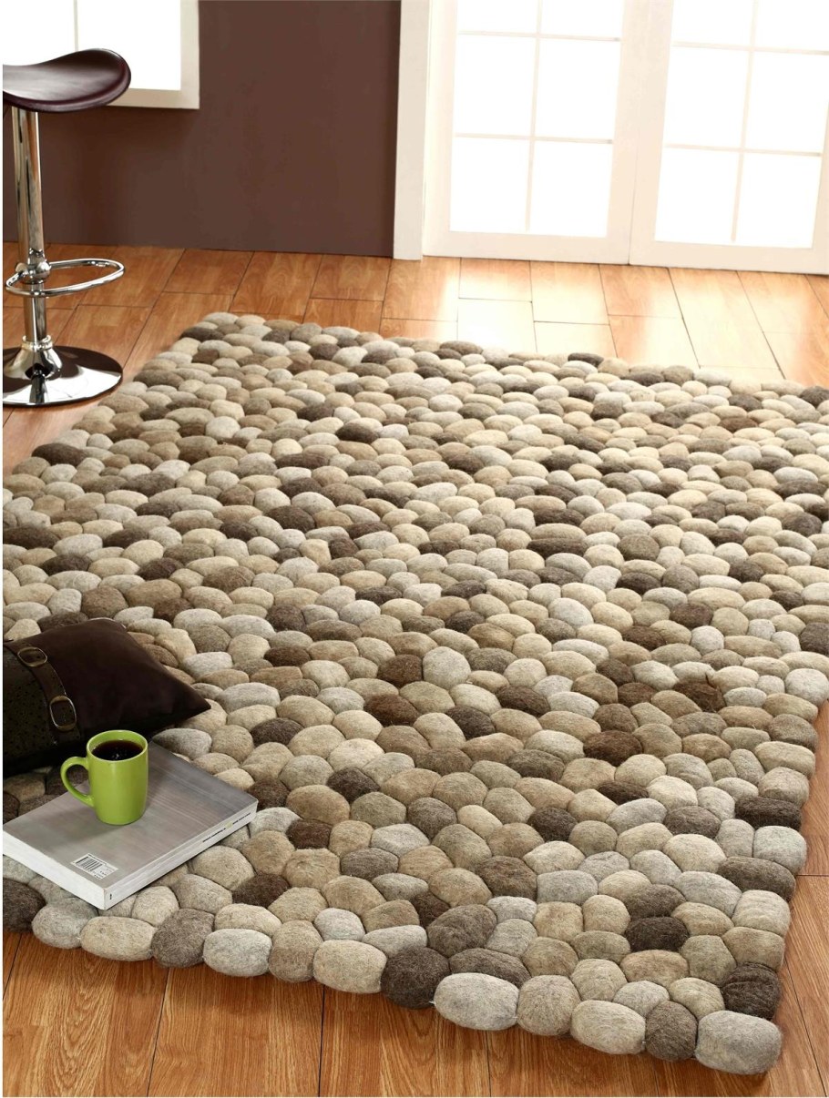 Круглые плетеные коврики