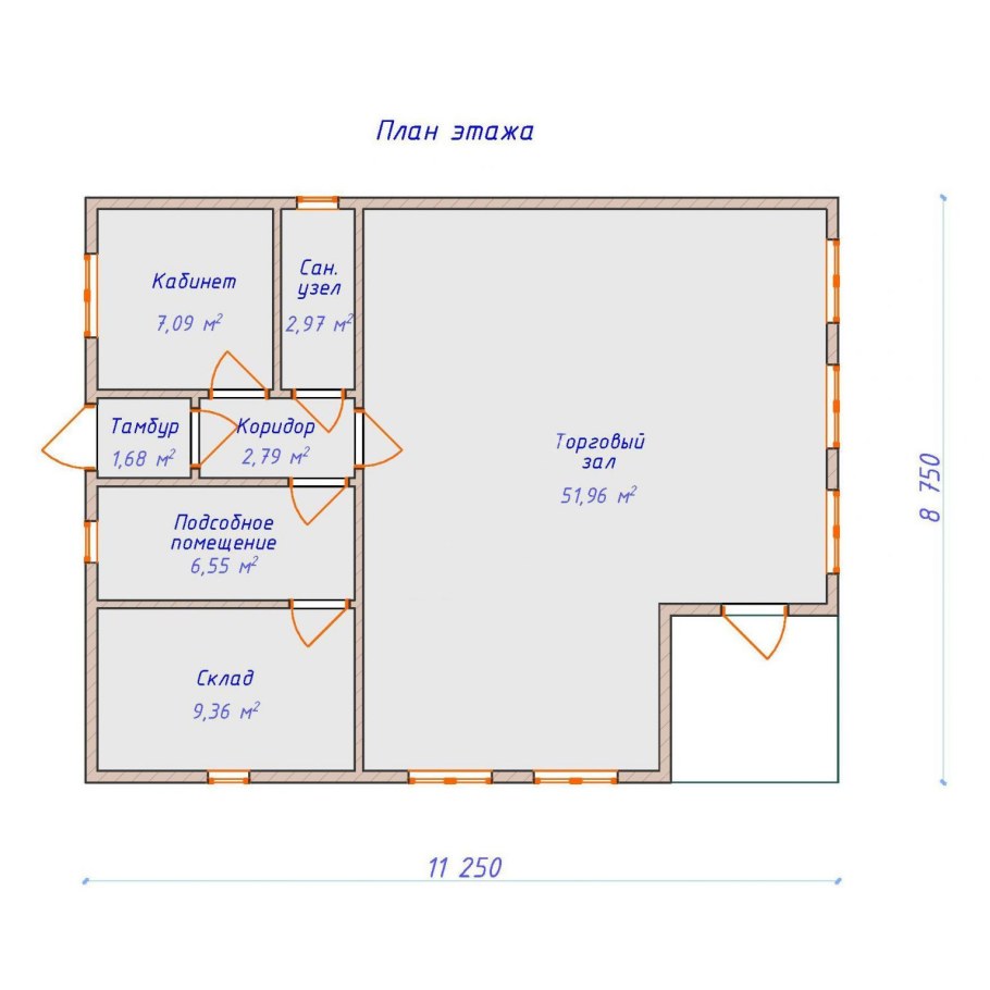 Планировка маленького магазина