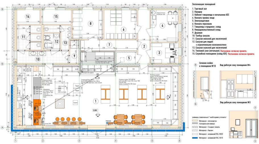 Планограмма торгового зала в супермаркете