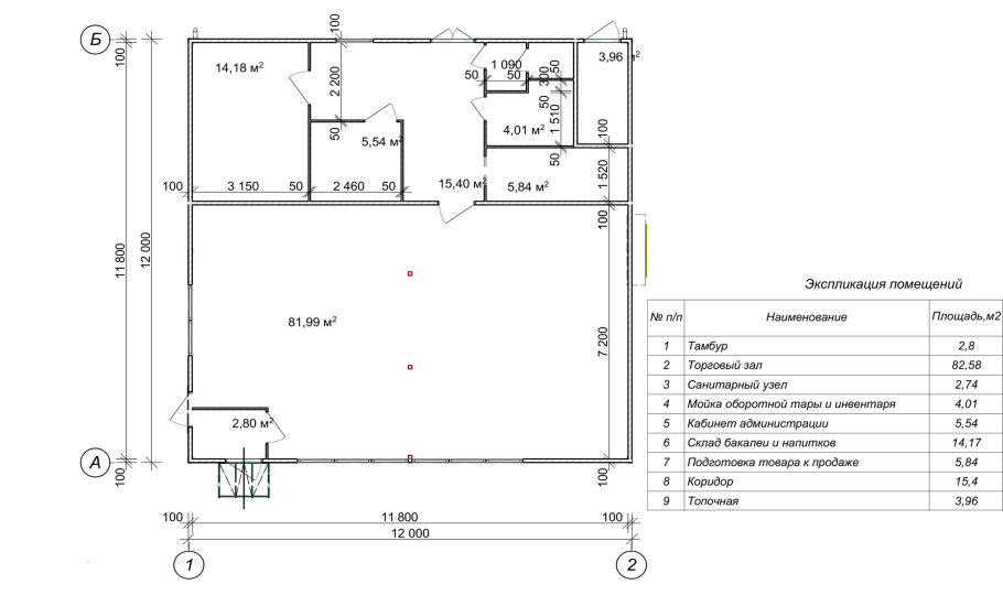 План строительного магазина