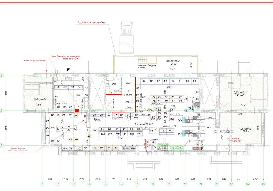 Планировка магазина одежды