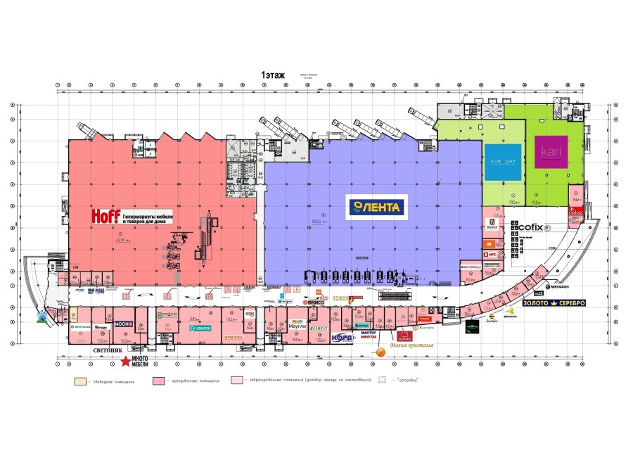 Планировка продовольственного магазина 400 кв. м торговой площади