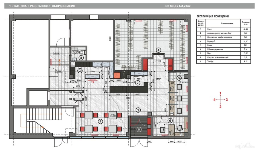 Супермаркет план помещения