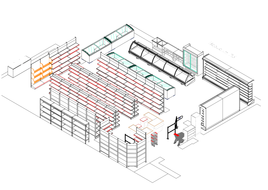 Планировка магазинов розничной торговли