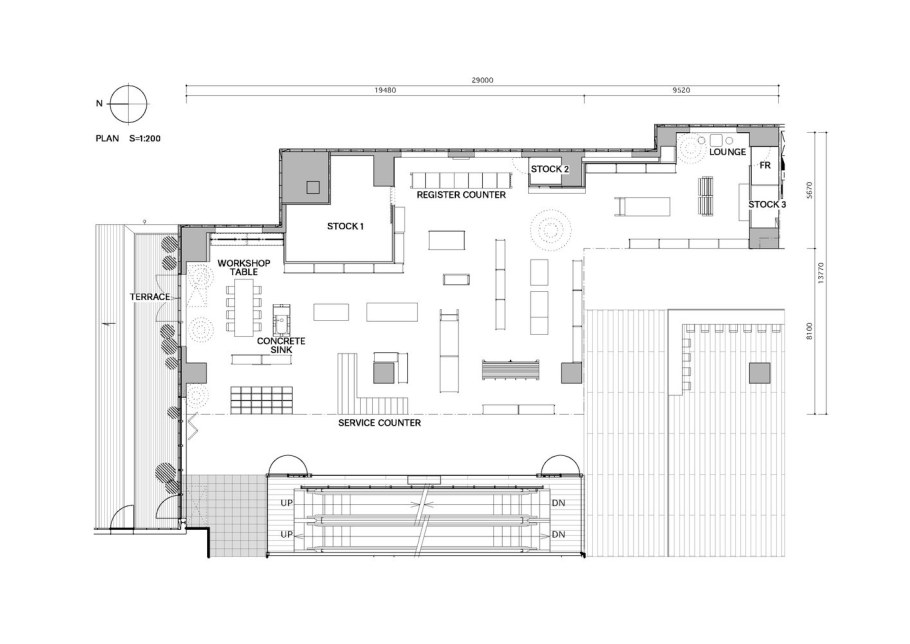 План цветочного магазина чертеж