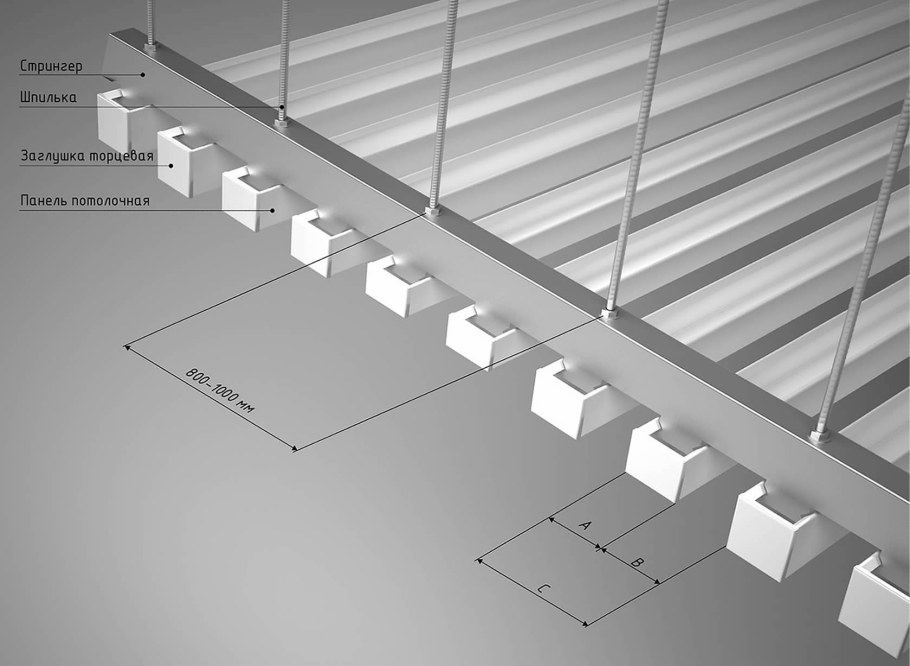 Крепление реечного потолка в ванной