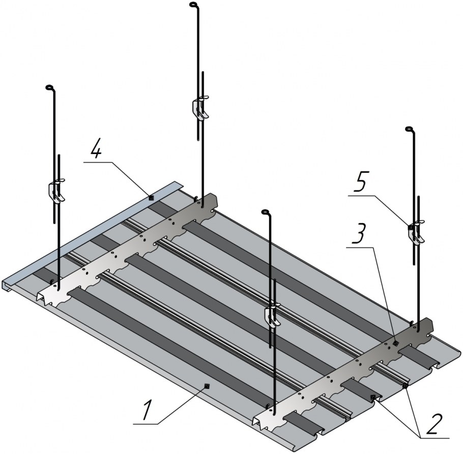 Реечный потолок Армстронг монтаж