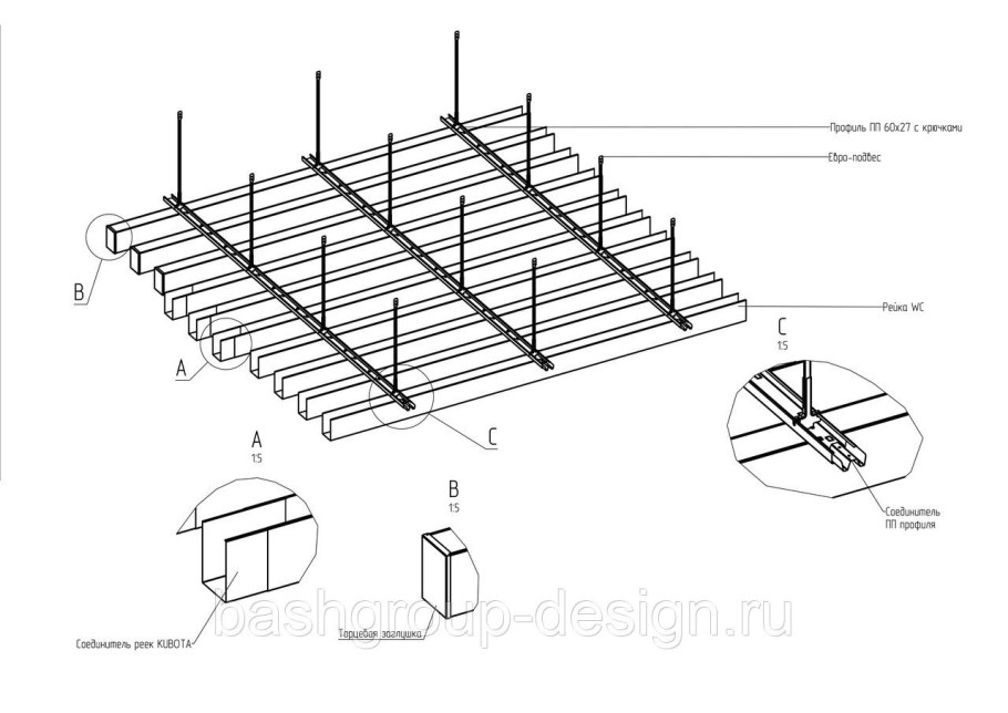 Кубообразная рейка Албес схема