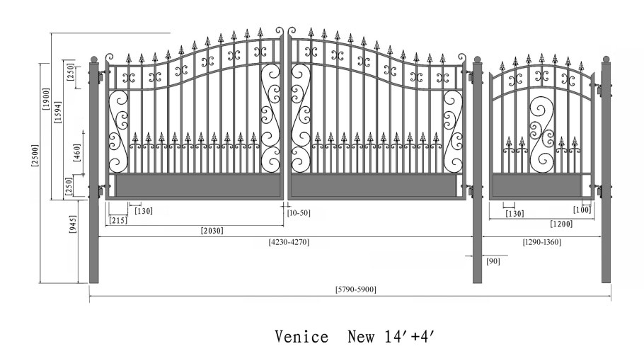 Откатные ворота 3.5 метра чертежи Яксел