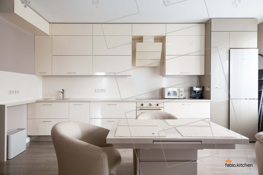 Кухни Фабио Хромикс белый