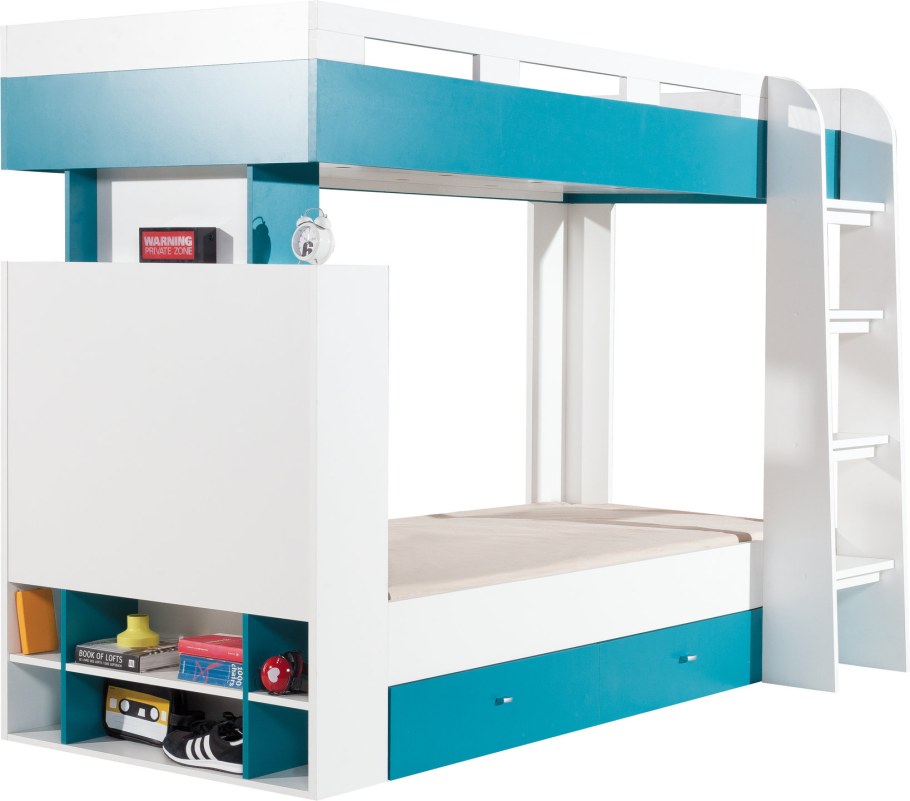 Детская двухэтажная кровать со шкафом