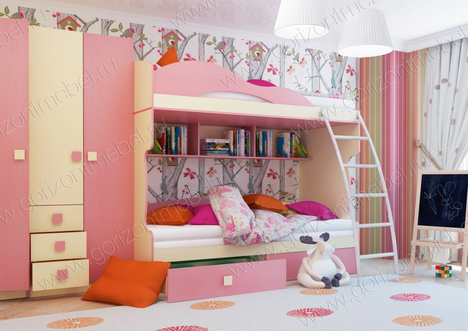 Детские двухъярусные кровати