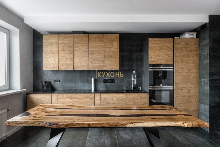 Кухня из шпона ясеня «Норд»