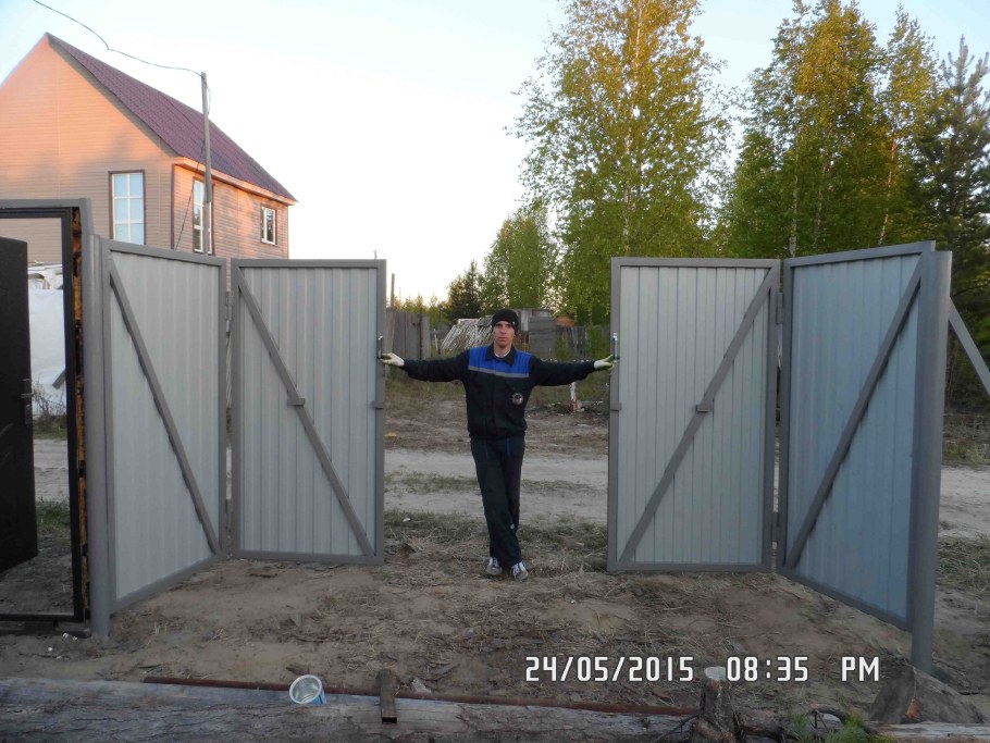 Калитка в огород из профнастила