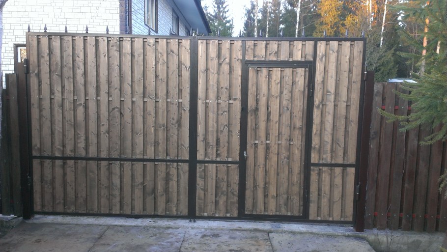 Ворота распашные "Троя МП" С профлистом, 3096*2100 мм, 116,26 кг