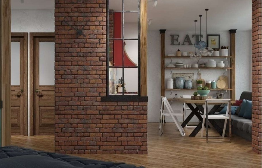 Перегородка между кухней и гостиной