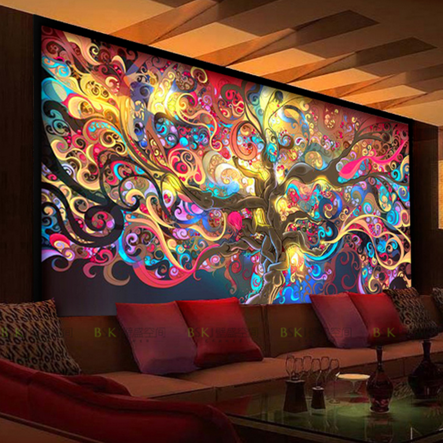 Фотообои в интерьере ресторана