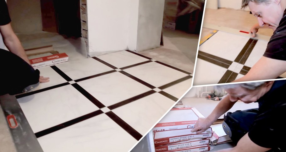 Укладка кафеля на пол в кухне