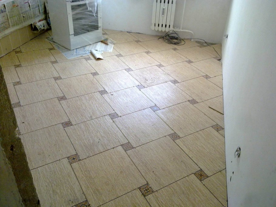 Диагональная укладка керамогранита