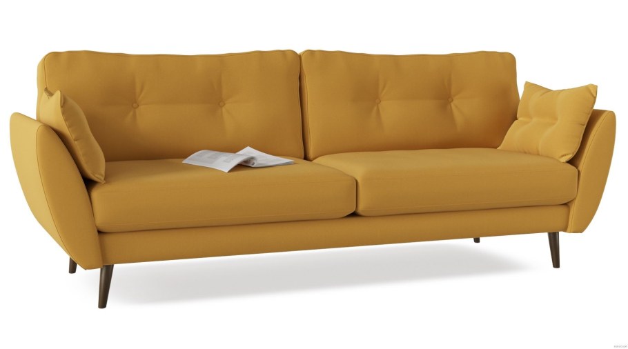 Диван прямой Vogue Yellow нераскладной