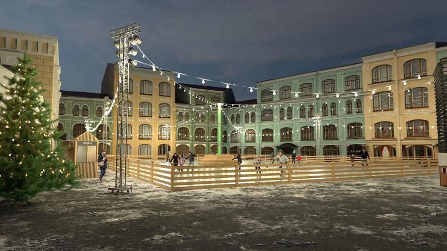 Летняя сцена Гостиного двора