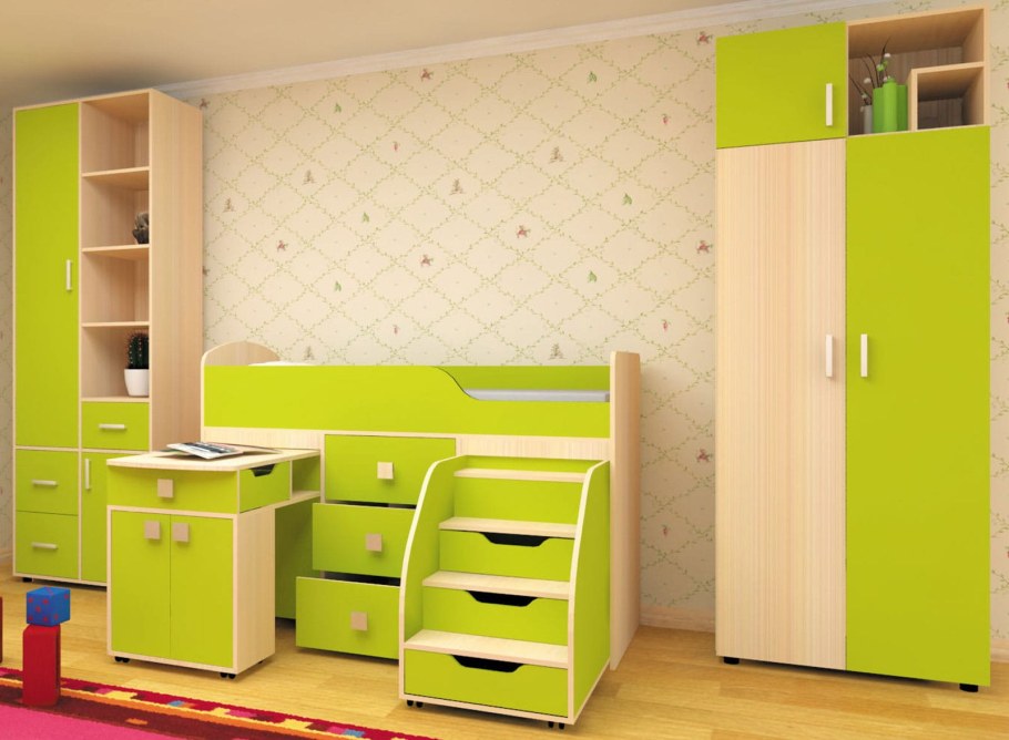 Детская кровать-чердак Пионер-1 ЯРОФФ