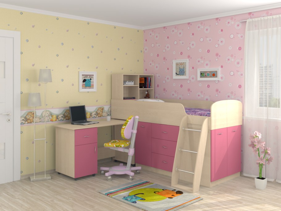 Кровать-чердак Дюймовочка-5.2