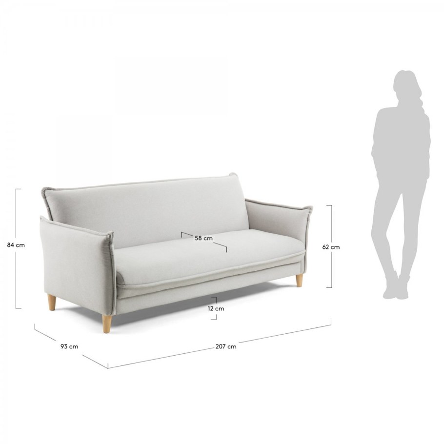 Раскладной диван Sofa Bed серого цвета IMR-613087