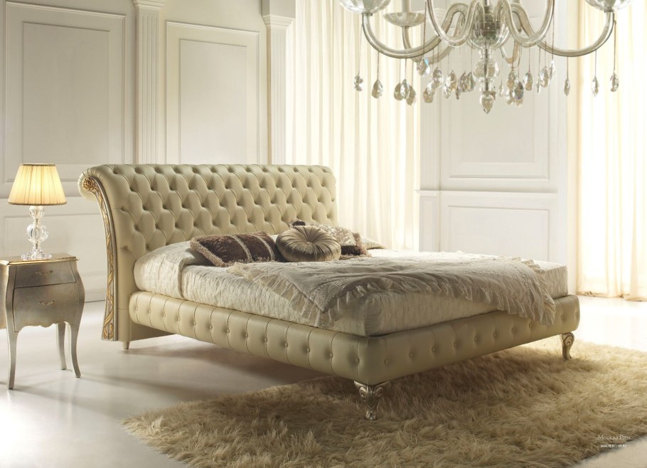 Классические кровати с мягким изголовьем