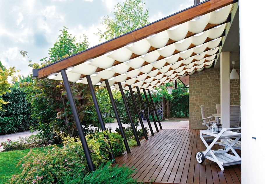 Тент из ПВХ труб