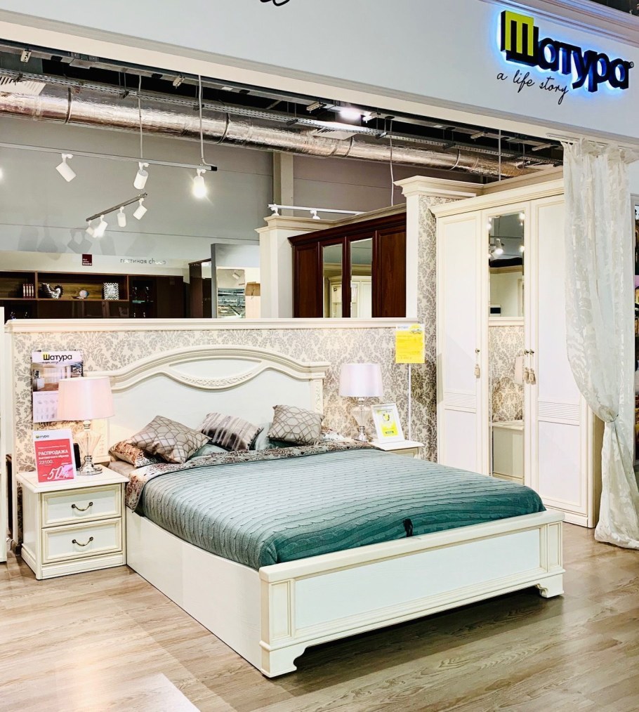 Комод 4 ящика Тиффани ясень Шатура