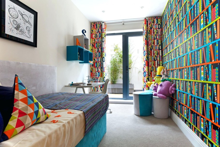 Разноцветные стены в интерьере