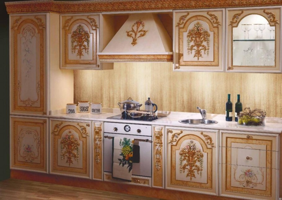 Декупаж кухонной мебели в стиле Прованс