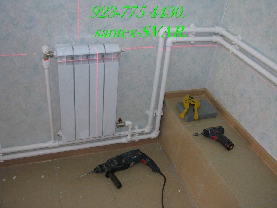 Соединение батареи отопления с полипропиленовой трубой