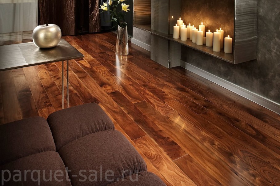 Рыжий пол в интерьере
