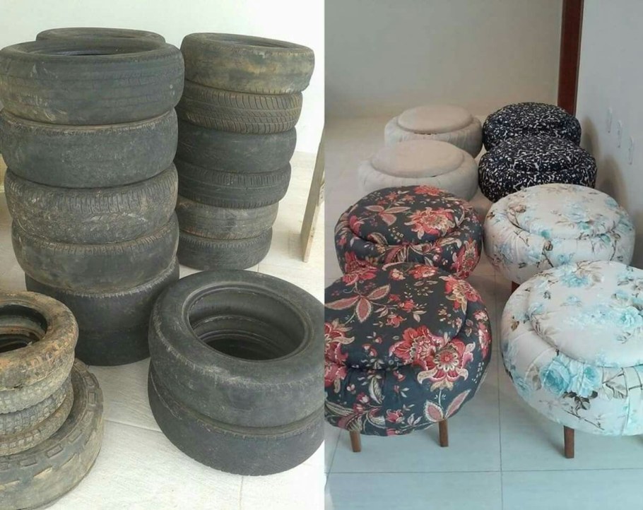 Мебель из шин для дачи