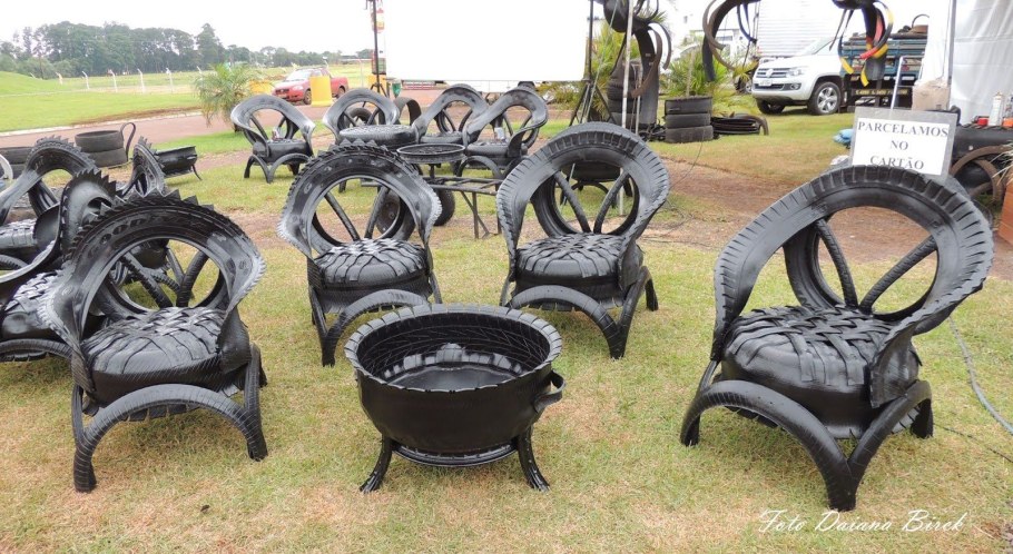 Кресло из покрышек