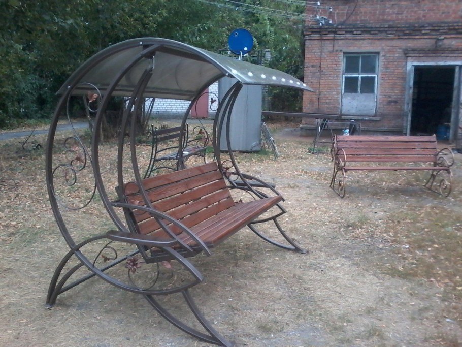 Качели садовые холодная ковка