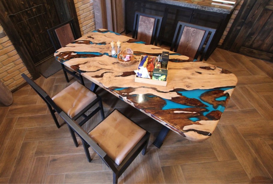 Стол лофт из слэба